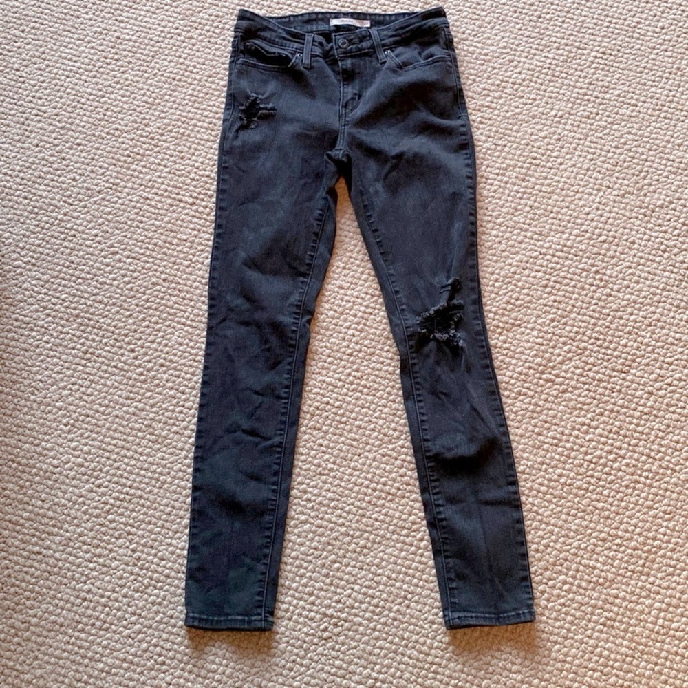 American Eagle Black ripped Jeans